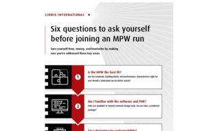 MPW infographic thumbnail Infographic describing best practice for multi project wafer MPW for photonic integrated circuits