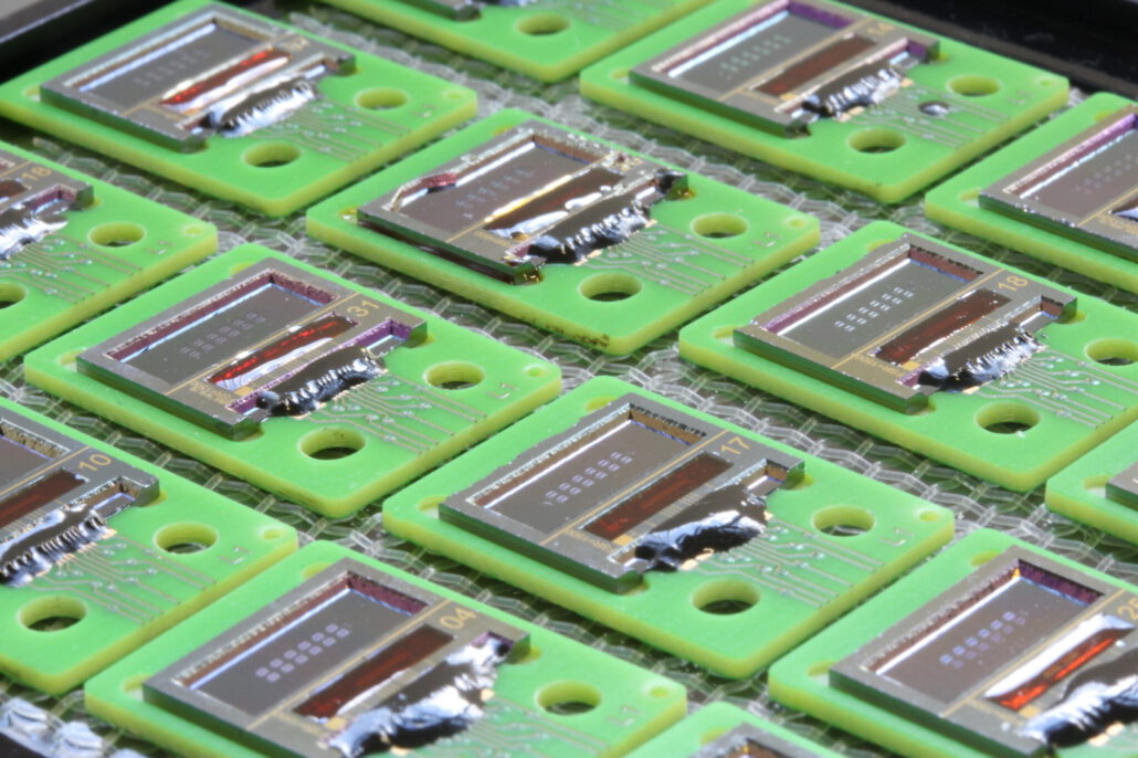 biosensors on pcb large LioniX International biosensor chips on PCBs