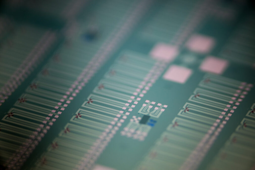 mems A MEMS on fabricated wafer