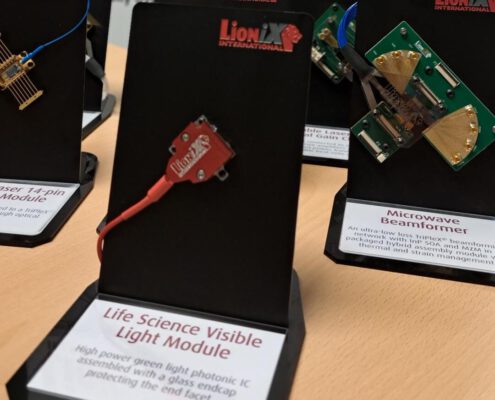 A set of integrated photonics modules which will be featured at our Photonics West booth